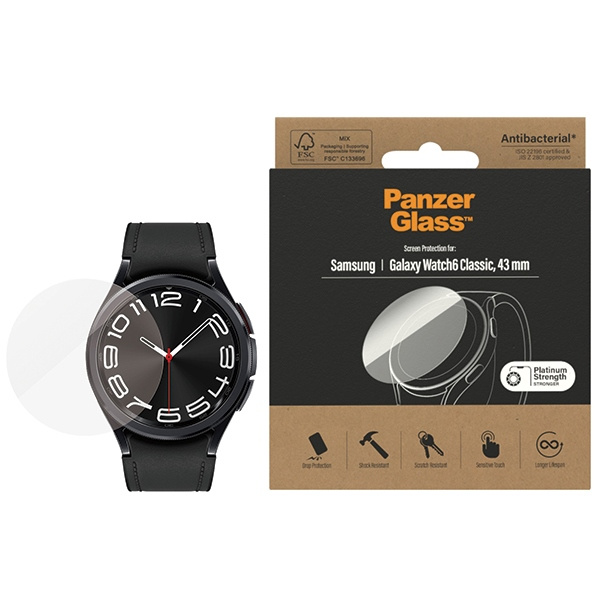 PanzerGlass Galaxy Watch 6 Classic 43mm Screen Protection Antibacterial 3685