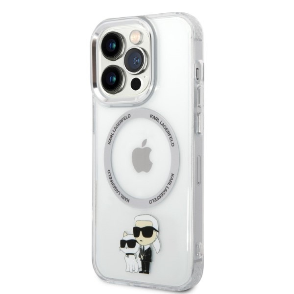 Etui KARL LAGERFELD Apple iPhone 14 Pro IML NFT Karl&Choupette Magsafe Bezbarwny Hardcase