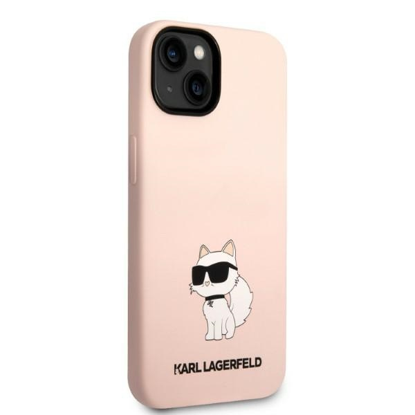 Etui Karl Lagerfeld Klhcp14ssnchbcp Iphone 14 6,1" Hardcase Różowy/pink Silicone Choupette Case