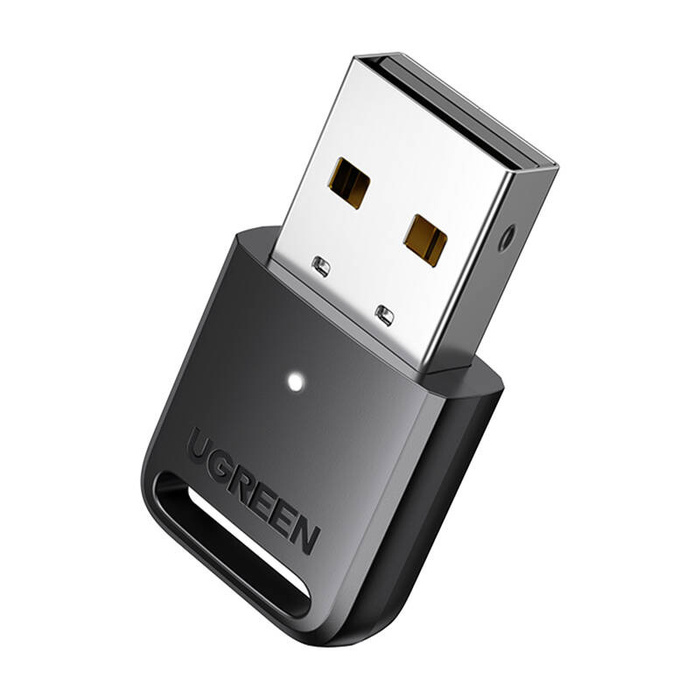 Adapter i odbiornik USB Bluetooth 5.3 Ugreen CM591 LED zasięg 20m (czarny)