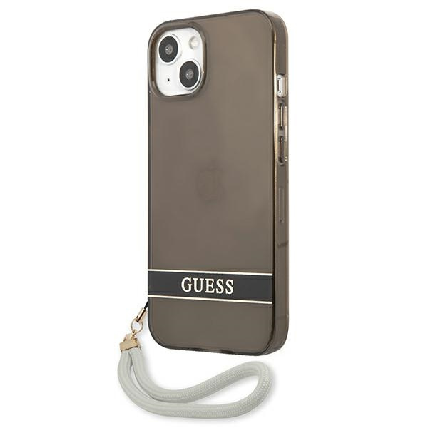Etui GUESS Apple iPhone 13 Mini Translucent Stap Czarny Hardcase