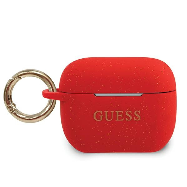 Etui GUESS Apple AirPods Pro Silicone Glitter Czerwony Case
