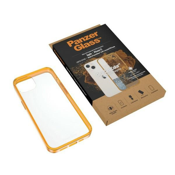 PanzerGlass ClearCase iPhone 13 6.1" Antibacterial Military grade Tangerine 0333