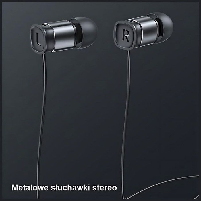 USAMS Słuchawki EP-46 USB-C czarny/black 1,2m HSEP4603