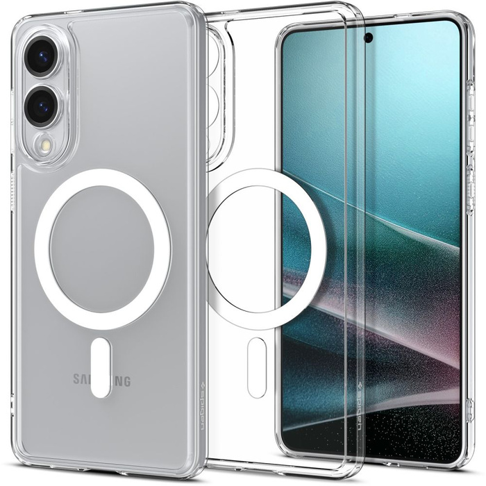ETUI SPIGEN SAMSUNG GALAXY S25 EDGE ULTRA HYBRID MAG MAGSAFE CLEAR/WHITE