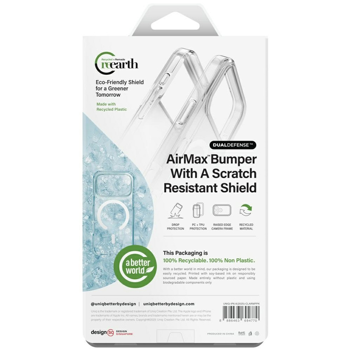 Etui UNIQ Clario do iPhone Air Magclick  Charging różowy