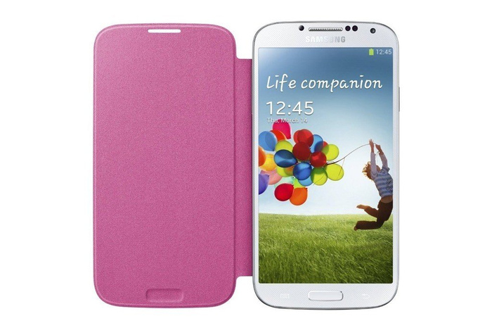 Futerał SAMSUNG Galaxy S4 SIV I9500 I9505 Pokrowiec Flip Etui EF-FI950BGESTA Pink Różowy