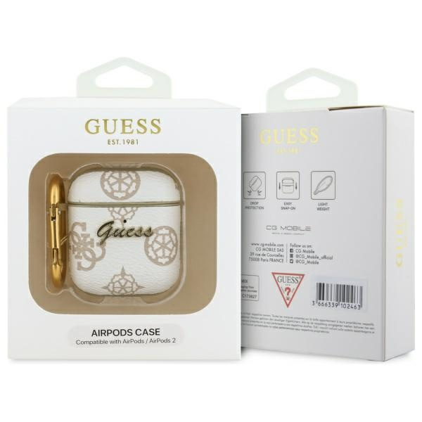 Guess GUA2PG4GPH AirPods 1/2 cover        biały/white 4G Hook