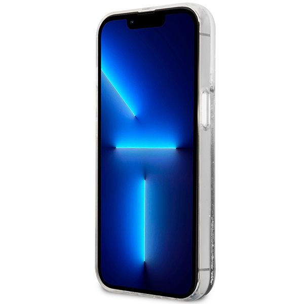 Etui Guess GUHCP14SLCSGSGH iPhone 14 6.1" biały/white hardcase Liquid Glitter Marble Case