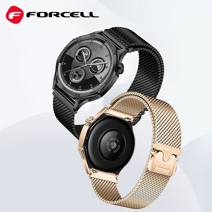 Pasek do Samsung Galaxy Watch Forcell F-Design FS10 magnetyczny stal 20 mm czarny