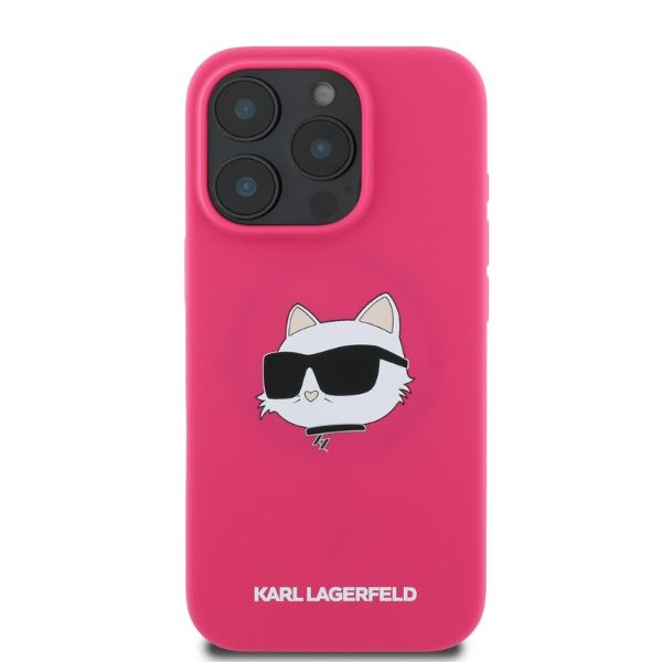 Etui Karl Lagerfeld iPhone 16 Pro Max fuksja/fuschia HC MagSafe Sil Choupette Head Print