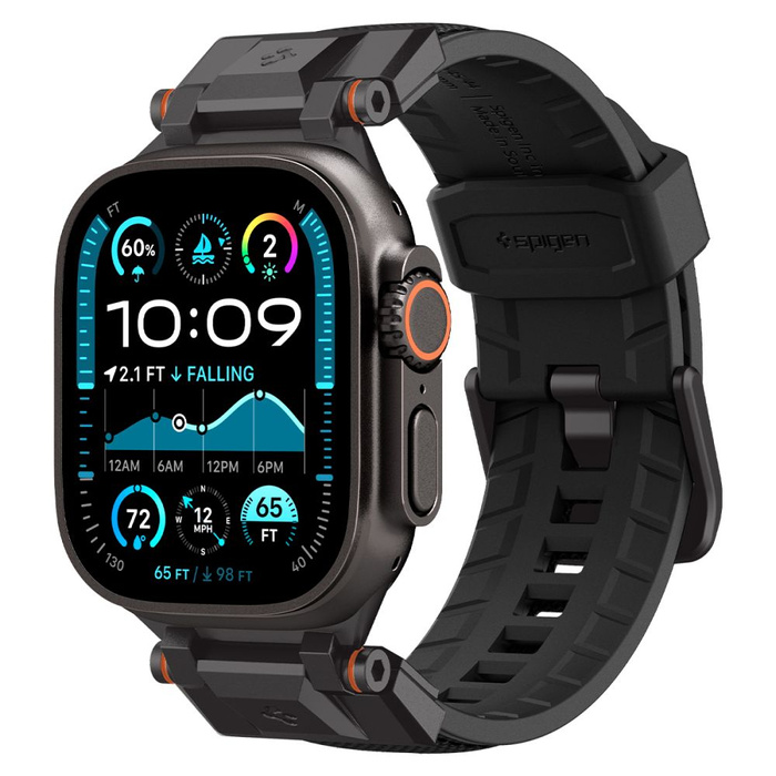 PASEK SPIGEN APPLE WATCH 6 / 7 / 8 / 9 / 10 / SE / ULTRA 1 / 2 (44 / 45 / 46 / 49 MM) DURAPRO ARMOR CZARNY