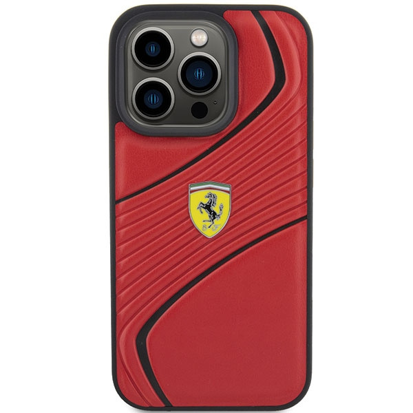 Etui Ferrari FEHCP15LPTWR iPhone 15 Pro 6.1" czerwony/red hardcase Twist Metal Logo Case