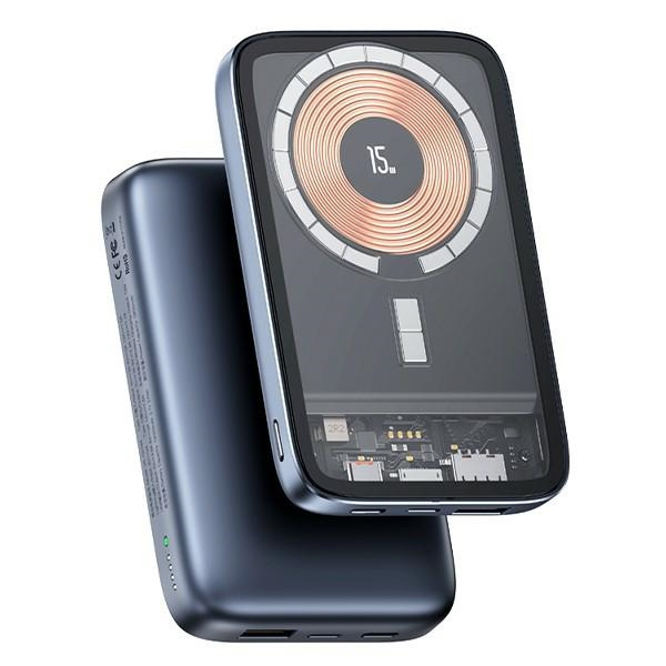 USAMS Powerbank PB67 10000mAh 20W QC3.0+PD Magnetic Wireless Fast Charge stalowy/tarnish 10KCD18401 (US-CD184)