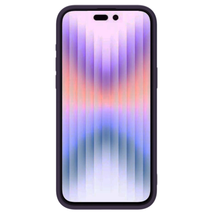 Silikonowe etui Nillkin CamShield Silky Silicone Case do iPhone 15 Pro Max z osłoną na aparat - ciemnofioletowe