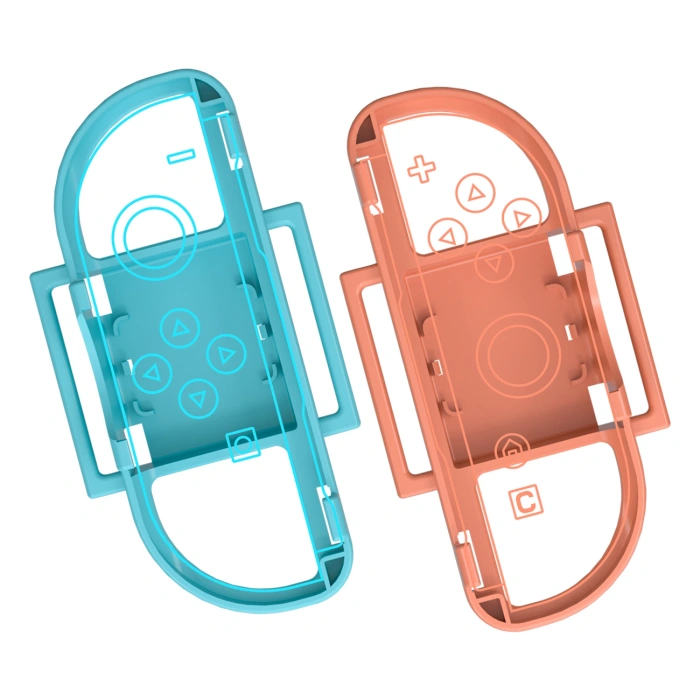 Pakiet akcesoriów rodzinnych 15 w 1 do konsoli Nintendo Switch 2 - zestaw pomarańczowy i niebieski