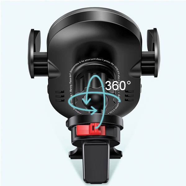 USAMS Uchwyt indukcyjny 15W Automatyczny do kratki wentylacyjnej czarny