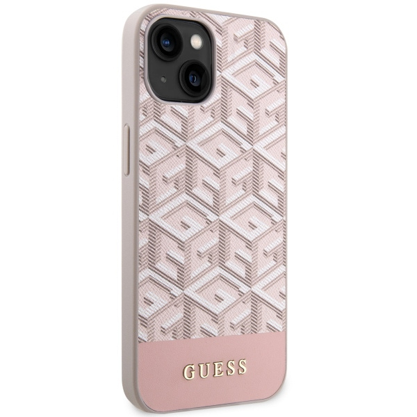 Etui Guess GUHMP14MHGCFSEP iPhone 14 Plus 6,7" różowy/pink hard case GCube Stripes MagSafe Case