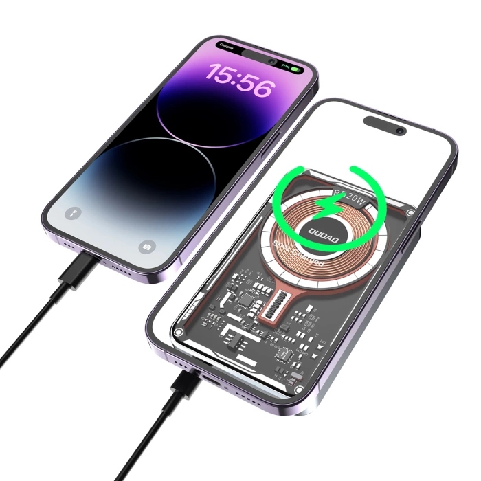 Dudao TGK1 powerbank z ładowarką bezprzewodową MagSafe 20W 10000mAh czarny (TGK1-czarny)