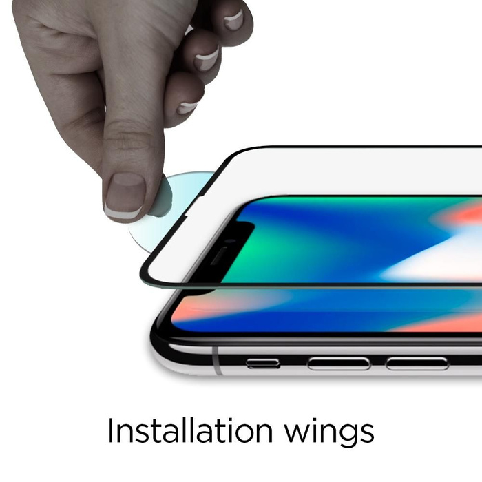 Szkło Hartowane SPIGEN Glass FC 2-Pack IPHONE 11 PRO X XS BLACK