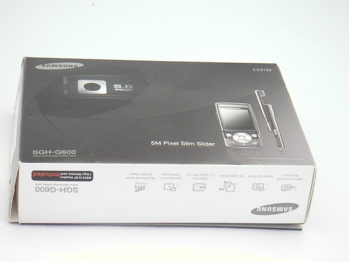 Pudełko SAMSUNG G600 Black CD, Kabel