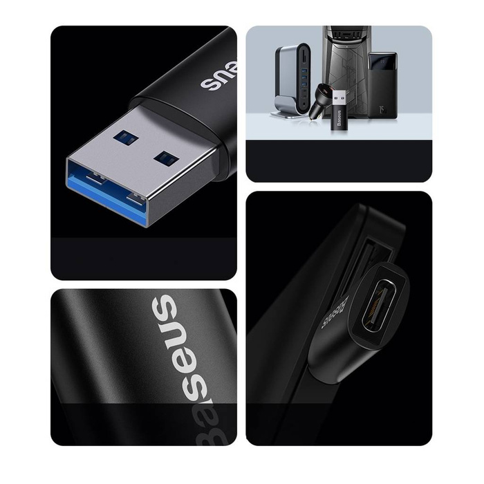 Baseus Ingenuity Series Mini adapter USB 3.1 OTG do USB Typ C niebieski (ZJJQ000103)