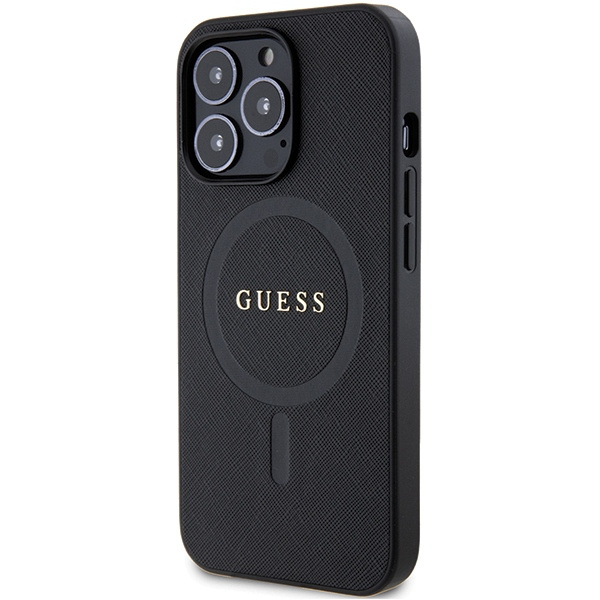 Etui Guess GUHMP13LPSAHMCK iPhone 13 Pro / 13 6.1" czarny/black hardcase Saffiano MagSafe Case