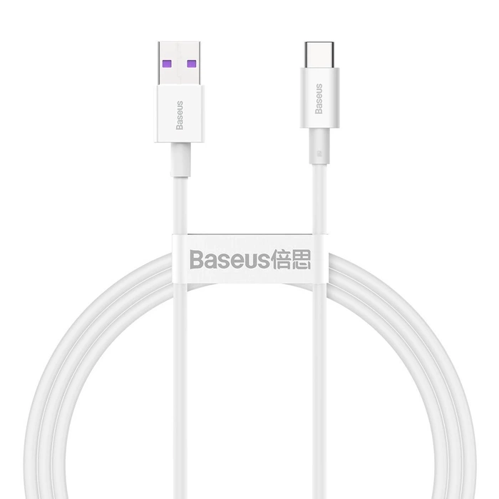 [PO ZWROCIE] Baseus Superior kabel USB - USB Typ C 66 W 6A 1 m Biały (CATYS-02)