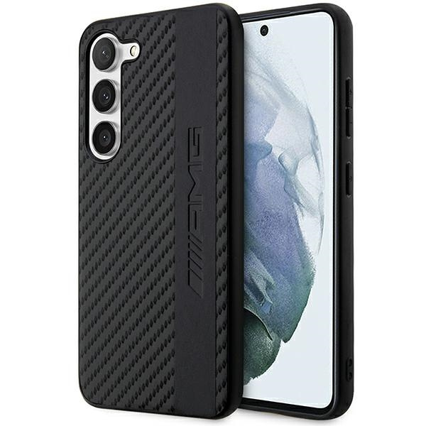 Etui Amg Amhcs23sblsca S23 S911 Czarny/black Hardcase Carbon Stripe&embossed Case