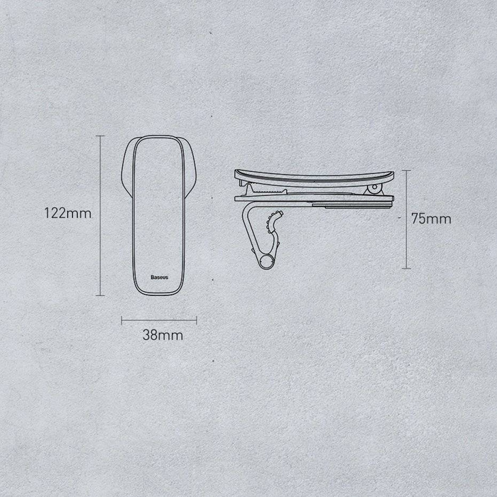 Baseus Big Mouth Pro uchwyt samochodowy klamra na deskę rozdzielczą czarny (SUDZ-A01)