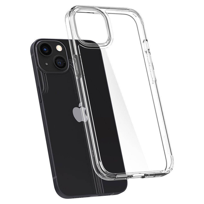 Etui iPhone 13 Spigen Ultra Hybrid Crystal Przezroczyste Clear Case + Szkło Hartowane Spigen Glas.tr Slim