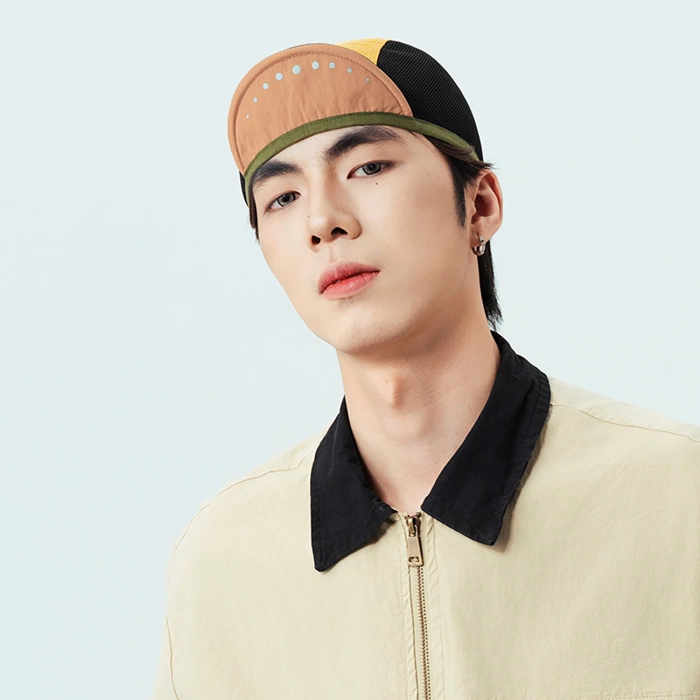 Czapka kolarska Rockbros rowerowa z daszkiem, pod kask - żółta