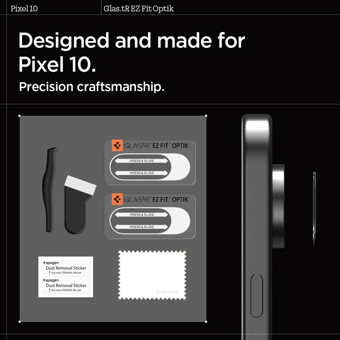 OSŁONA APARATU SPIGEN GOOGLE PIXEL 10  OPTIK GLAS.TR CAMERA PROTECTOR 2-PACK CRYSTAL CLEAR