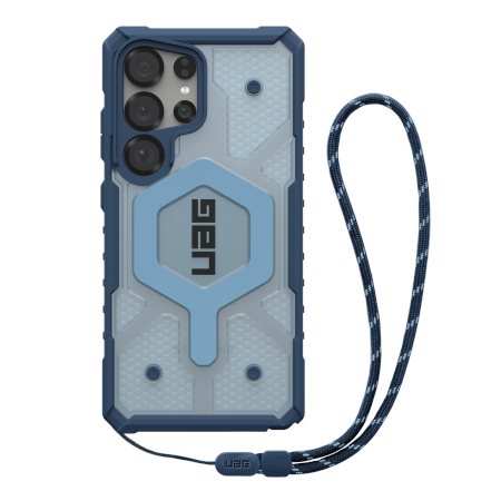 UAG Pathfinder Clear Magnet Bundle -  obudowa ochronna do Samsung Galaxy S25 Ultra 5G z wbudowanym modułem magnetycznym oraz smycz na nadgarstek do telefonu (blues)