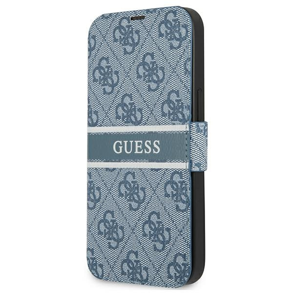 Etui GUESS Apple iPhone 13 Mini Book 4G Stripe Niebieski Case
