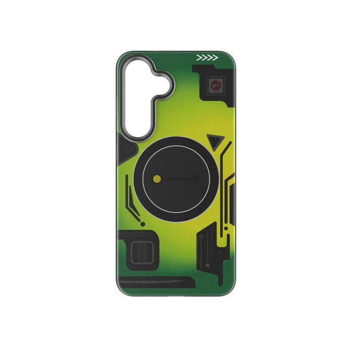 Etui na Samsung S25 PLUS Forcell F-Protect Levels Dual Layer 4D technology zgodny z MagSafe Military Drop-Test cyber green