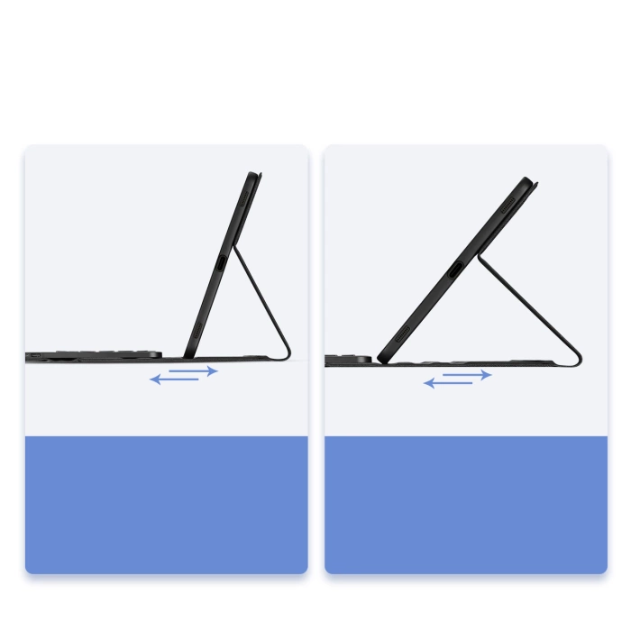Etui z klawiaturą Bluetooth Dux Ducis (Seria TK) do Samsung Tab S9 Plus / S9 FE Plus - czarne