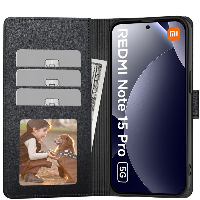 TECH-PROTECT WALLET XIAOMI REDMI NOTE 15 PRO 5G MATTE BLACK