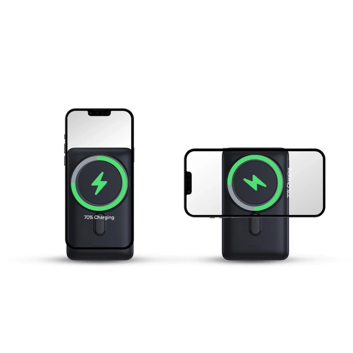 Powerbank Baseus Magnetic Bracket 10000mAh 20W z MagSafe - ciemnoniebieski + kabel USB-C 60W 0.5m