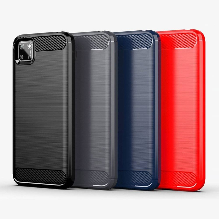Carbon Case elastyczne etui pokrowiec Huawei Y5p czarny