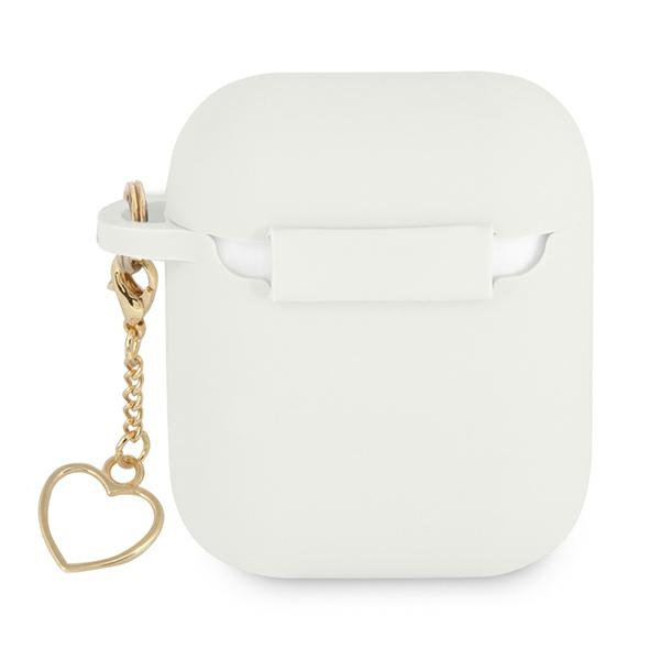 Etui GUESS Apple AirPods Cover Silicone Charm Collection Biały Case