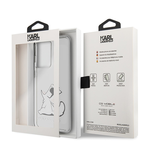 Etui KARL LAGERFELD Samsung Galaxy S20 Ultra Choupette Fun Bezbarwny Case