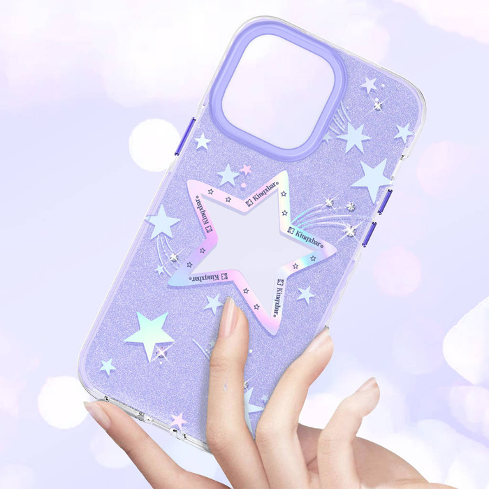 Etui Kingxbar Heart Star Series etui iPhone 14 Plus pokrowiec obudowa na tył plecki purple star Case
