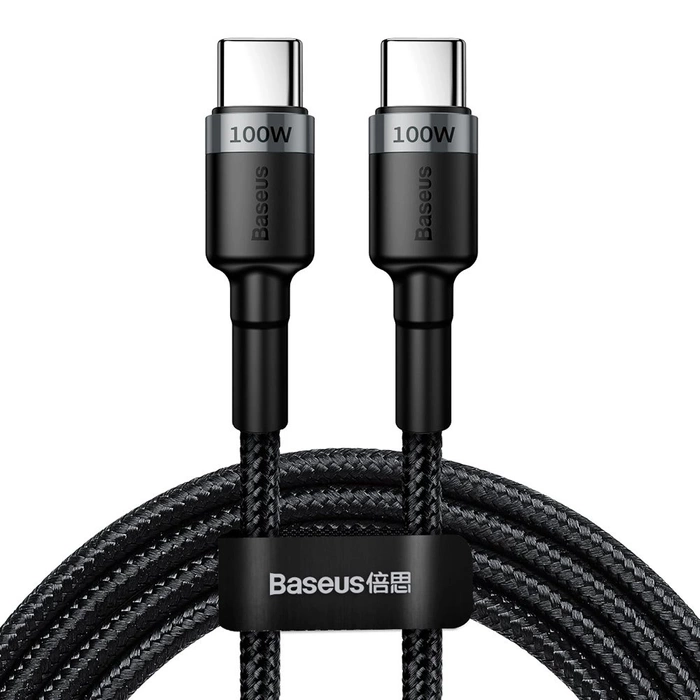 Kabel Baseus CATKLF-ALG1 USB-C - USB-C PD QC 100W 5A 2m - szary