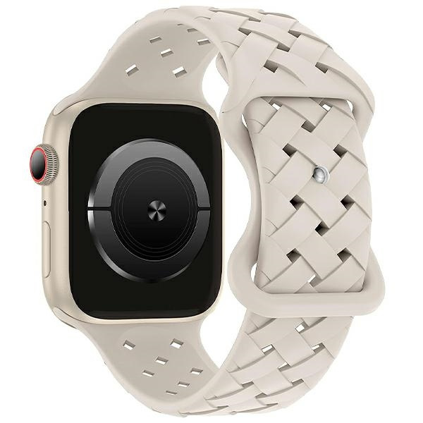 Beline pasek Apple Watch Silicone Woven42/44/45/49mm beżowy /starlight box