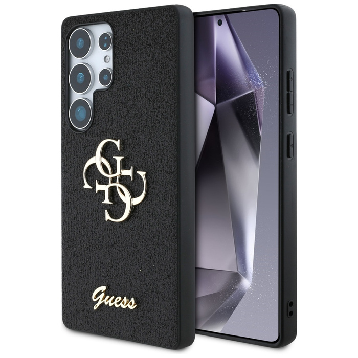 Etui Guess Fixed Glitter Big 4G Metal     Logo do Samsung Galaxy S25 Ultra czarny