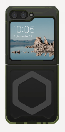 Etui UAG Plyo Pro - obudowa ochronna do Samsung Galaxy Flip 5 z wbudowanym modułem magnetycznym (olive-space grey) Case