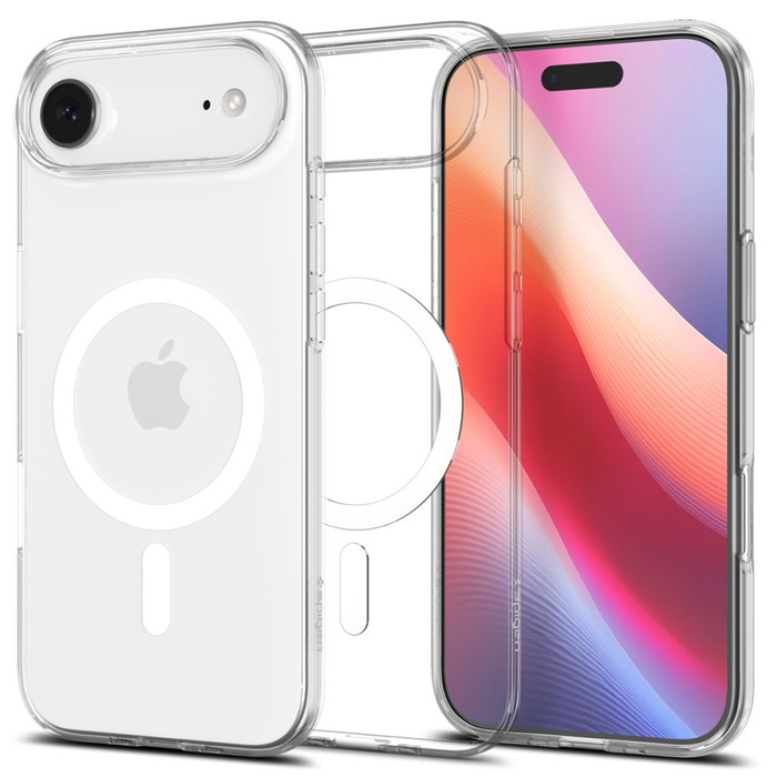 ETUI SPIGEN IPHONE 17 AIR LIQUID CRYSTAL MAG MAGSAFE CLEAR/WHITE