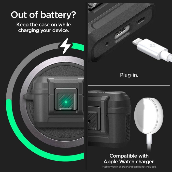 ETUI SPIGEN LOCK FIT AIRPODS PRO 1 / 2 MATTE BLACK