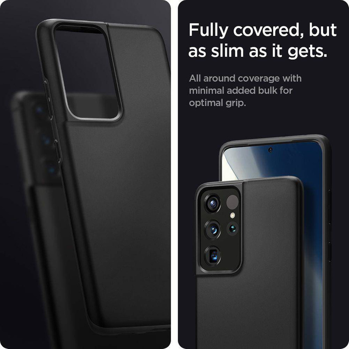 Etui SPIGEN Galaxy S21 Ultra Thin Fit Black Czarne Case